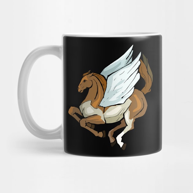 Angelic and Elegant Pegasus Horse Mythic Animal by Normo Apparel